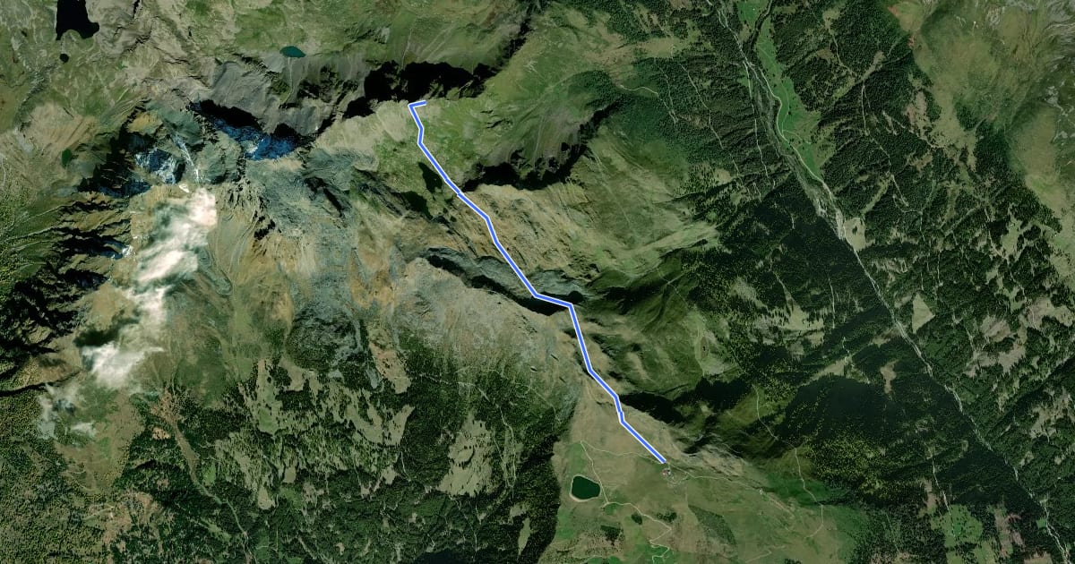 Маршрут Wanderweg 34 на спутниковом снимке