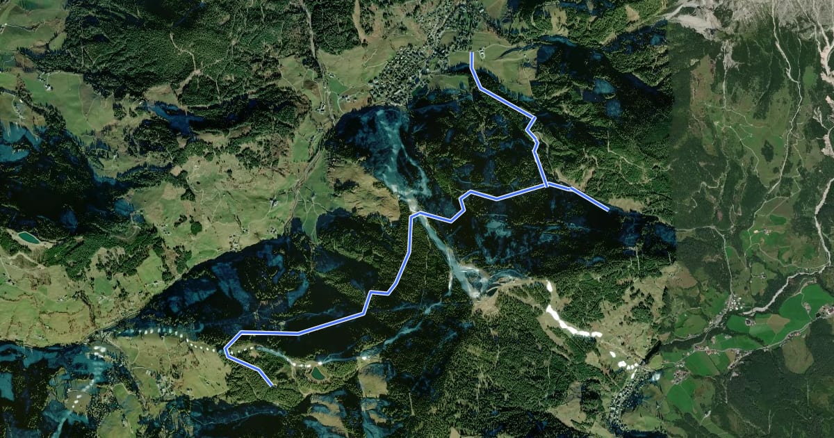 Маршрут Wanderweg 34 на спутниковом снимке