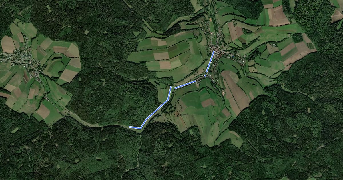 Маршрут Wanderweg 34 на спутниковом снимке