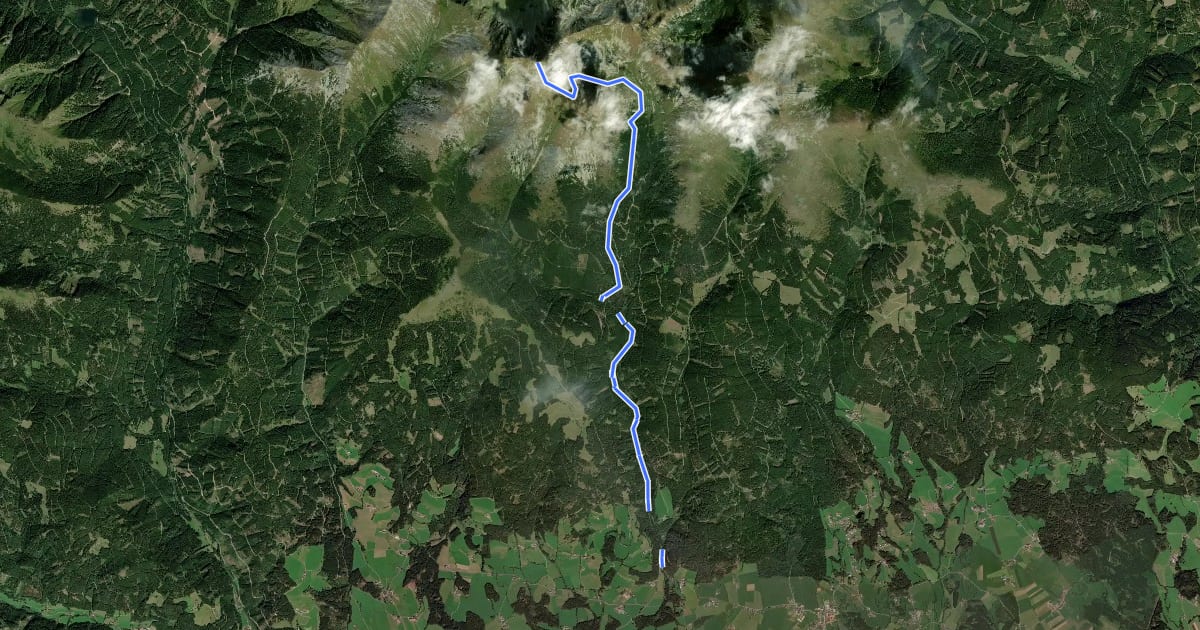 Маршрут Wanderweg 34 на спутниковом снимке
