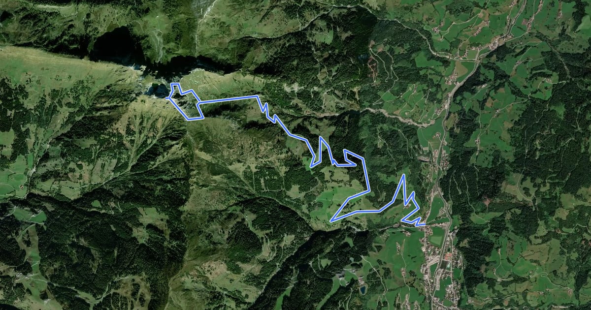 Маршрут Wanderweg 34 на спутниковом снимке