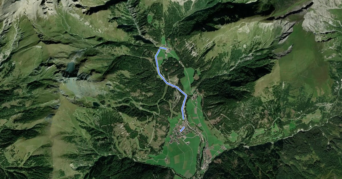 Маршрут Wanderweg 34 на спутниковом снимке