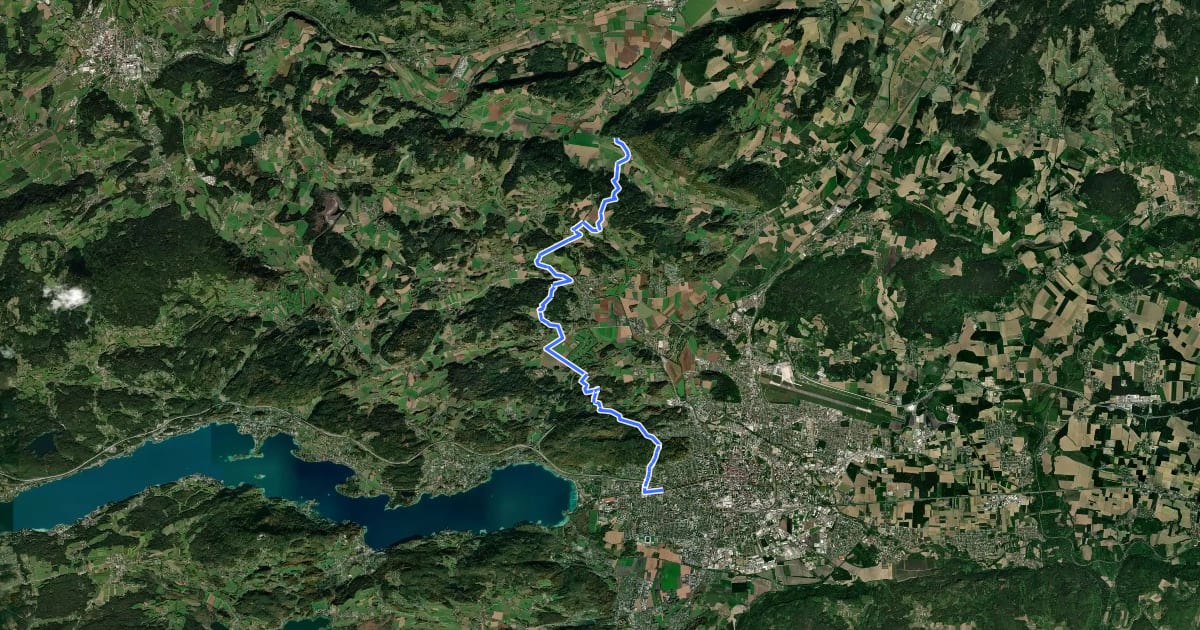 Маршрут Wanderweg 34 на спутниковом снимке