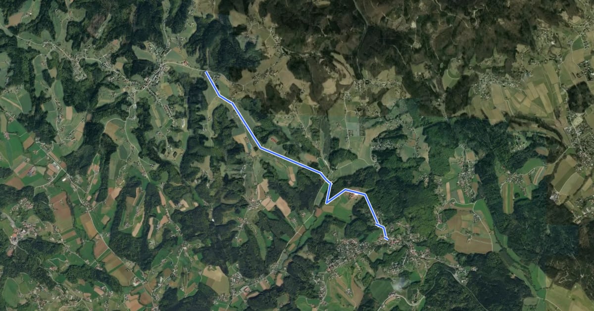 Маршрут Wanderweg 34 на спутниковом снимке