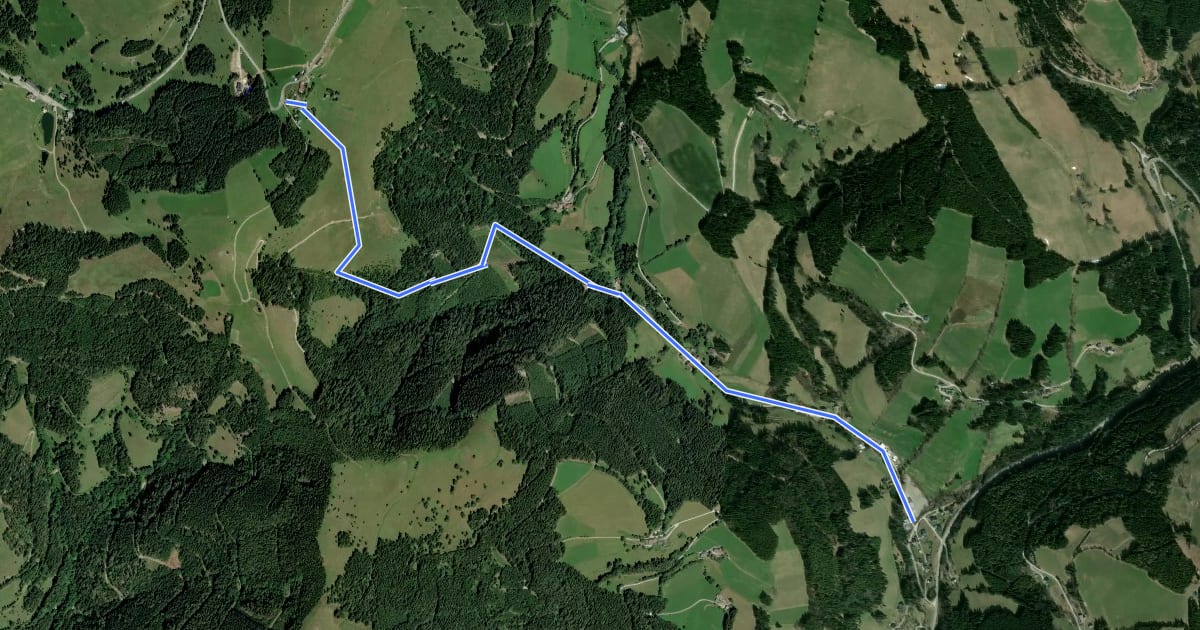 Маршрут Wanderweg 34 на спутниковом снимке