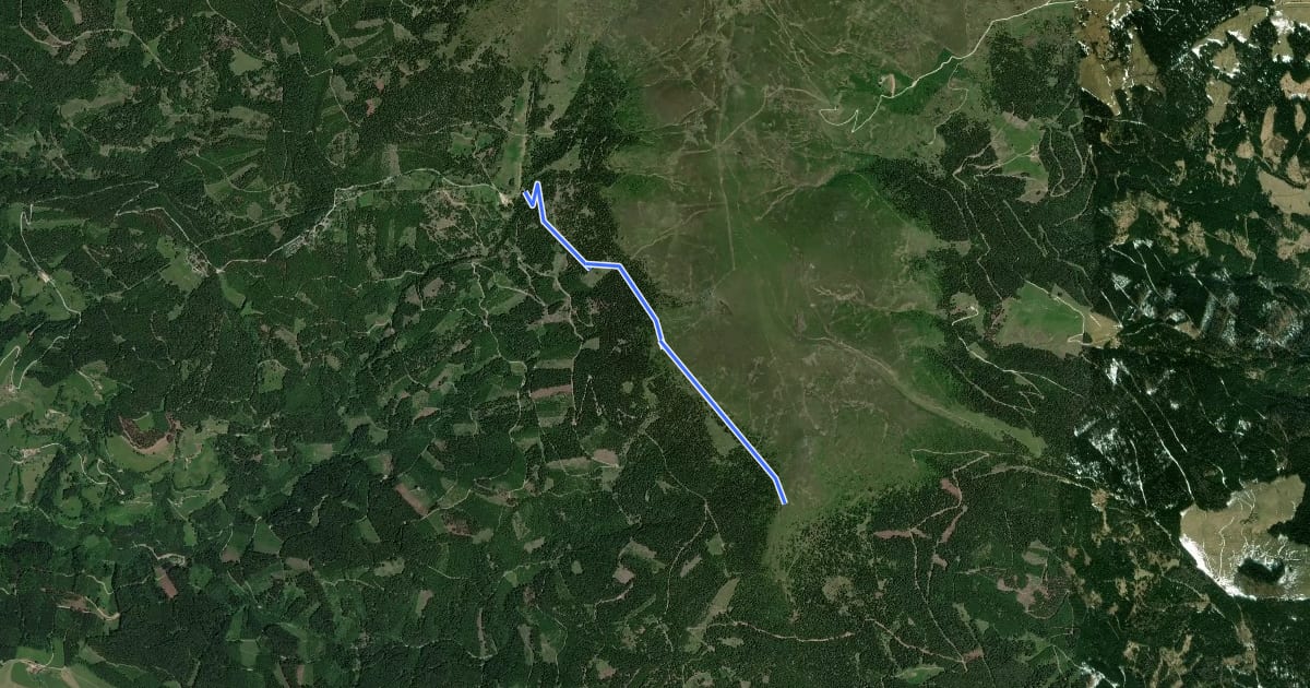 Маршрут Wanderweg 341 на спутниковом снимке