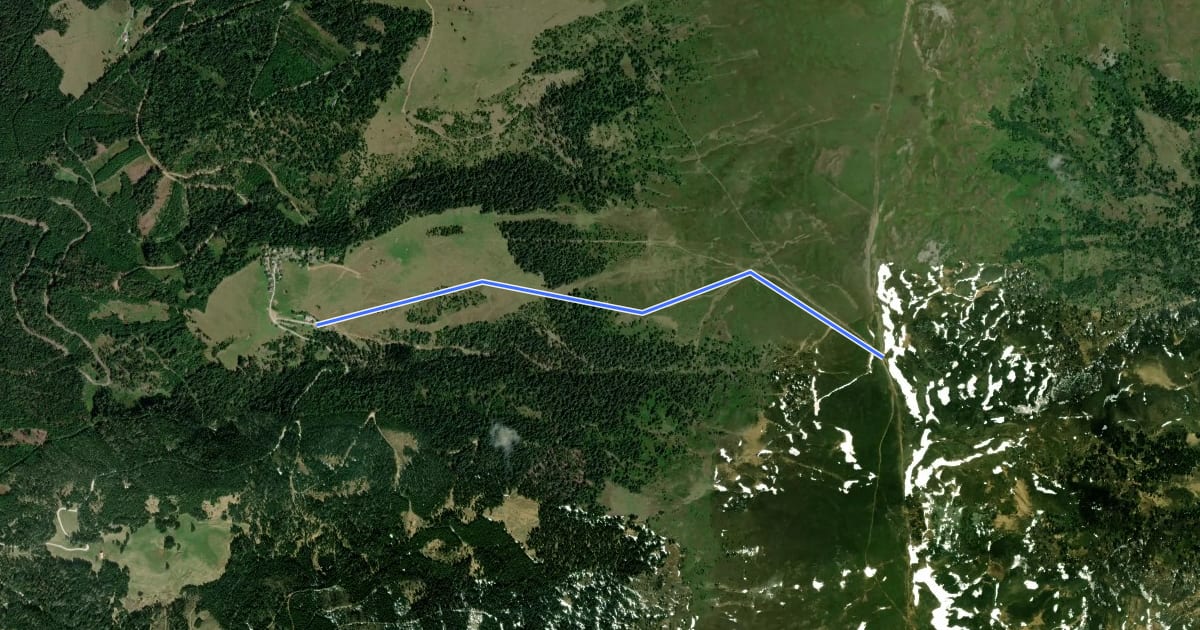 Маршрут Wanderweg 343 на спутниковом снимке