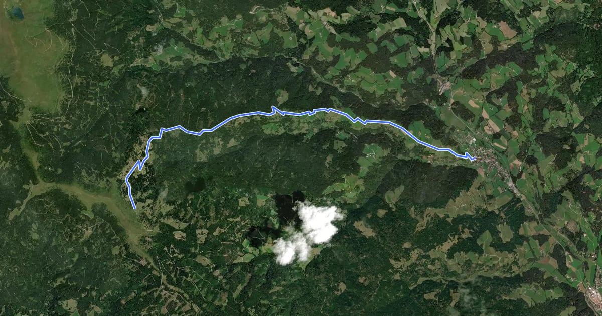 Маршрут Wanderweg 345 на спутниковом снимке