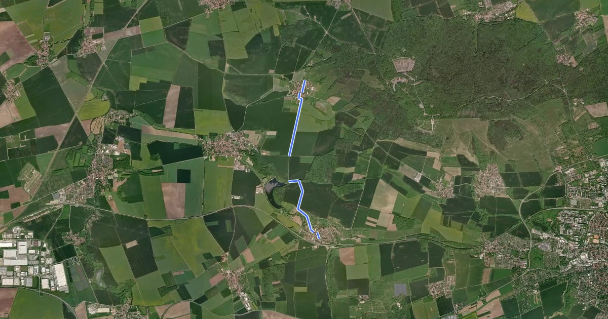 Маршрут Wanderweg на спутниковом снимке