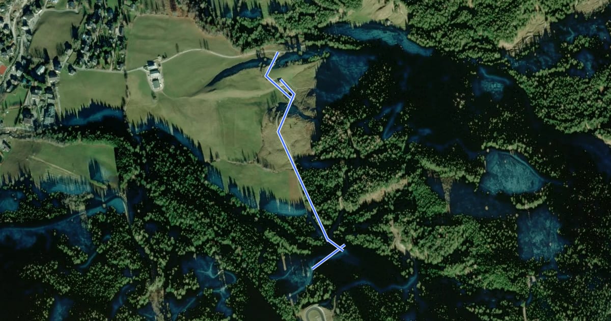 Маршрут Wanderweg 34a на спутниковом снимке
