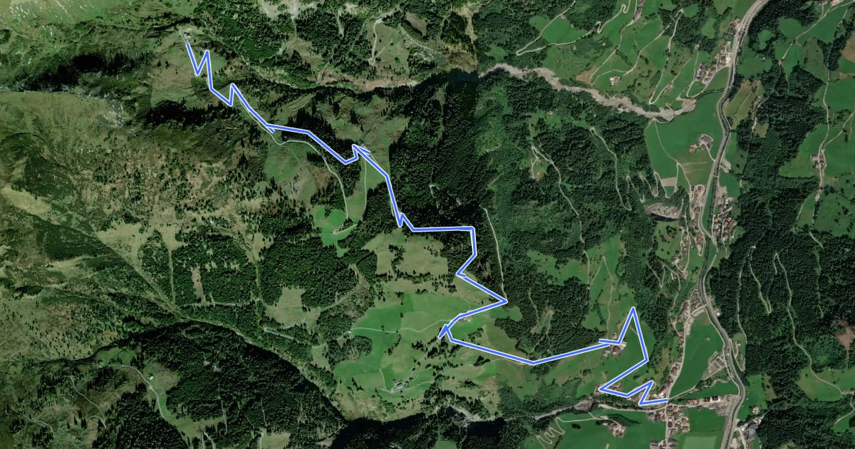 Маршрут Wanderweg 34a на спутниковом снимке