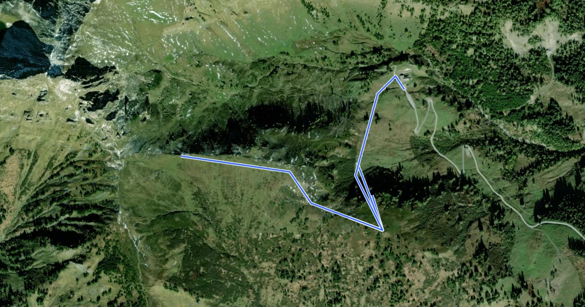 Маршрут Wanderweg 34b на спутниковом снимке