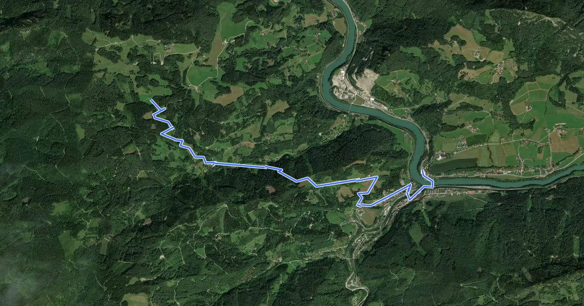 Маршрут Wanderweg 35 на спутниковом снимке