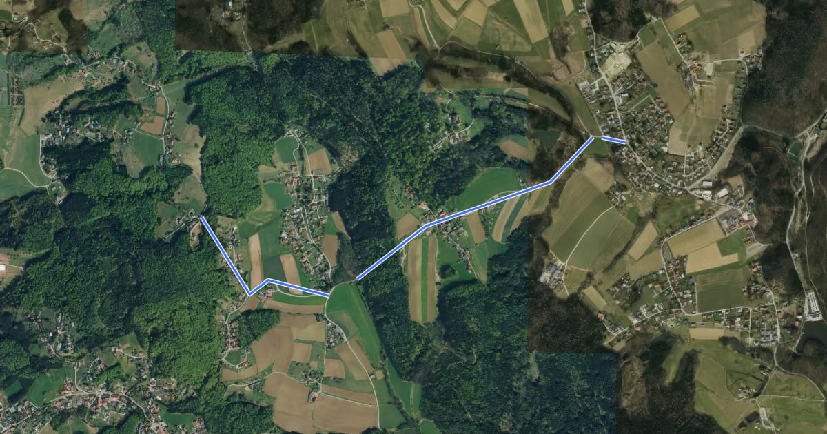Маршрут Wanderweg 35 на спутниковом снимке