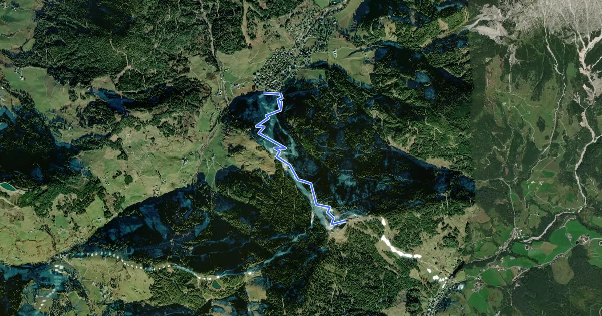 Маршрут Wanderweg 35 на спутниковом снимке