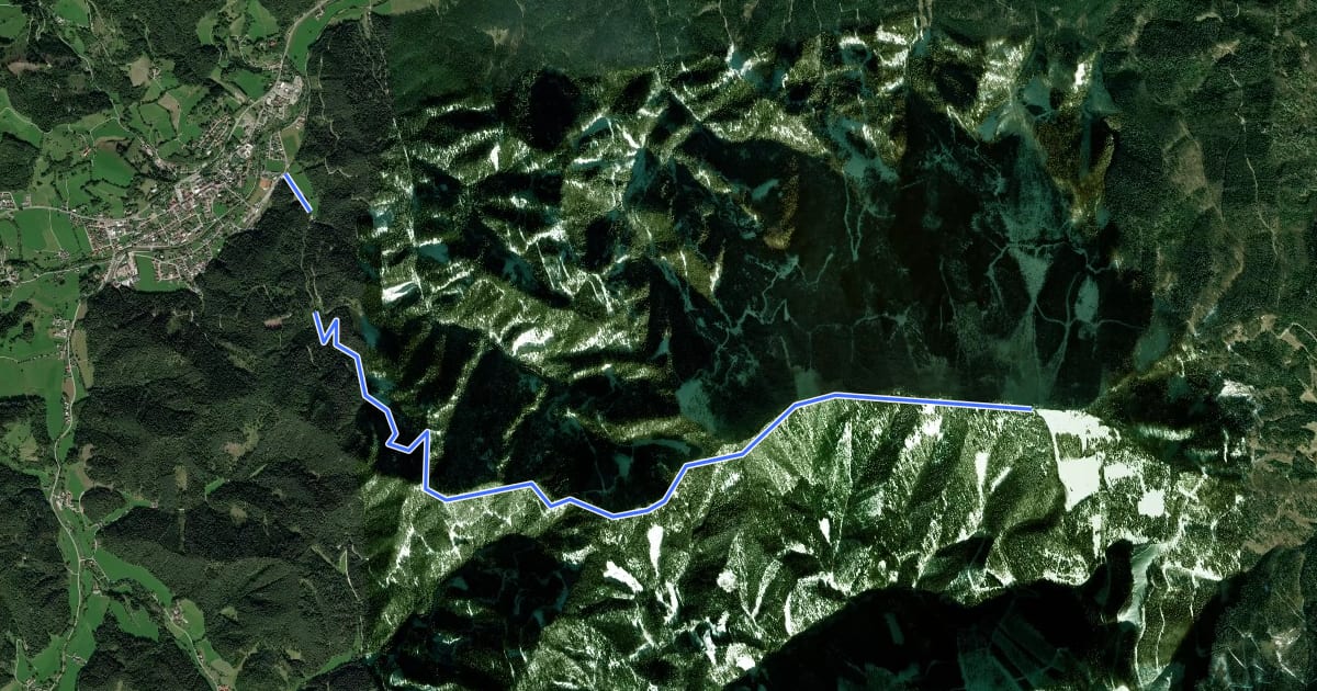 Маршрут Wanderweg 35 на спутниковом снимке