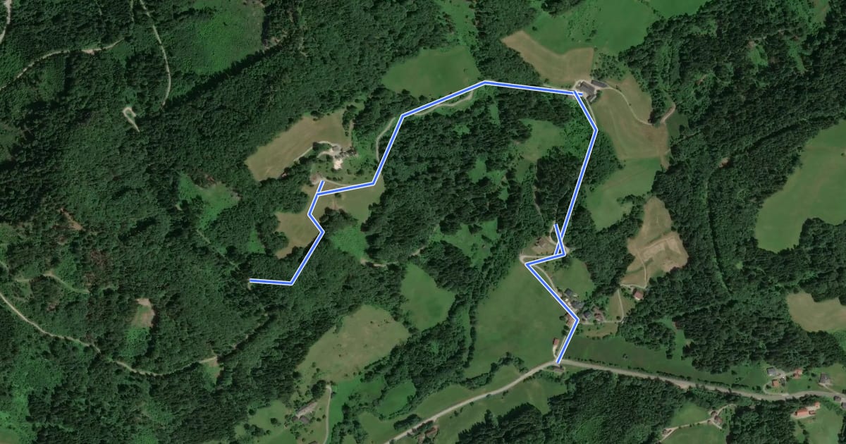 Маршрут Wanderweg 35 на спутниковом снимке