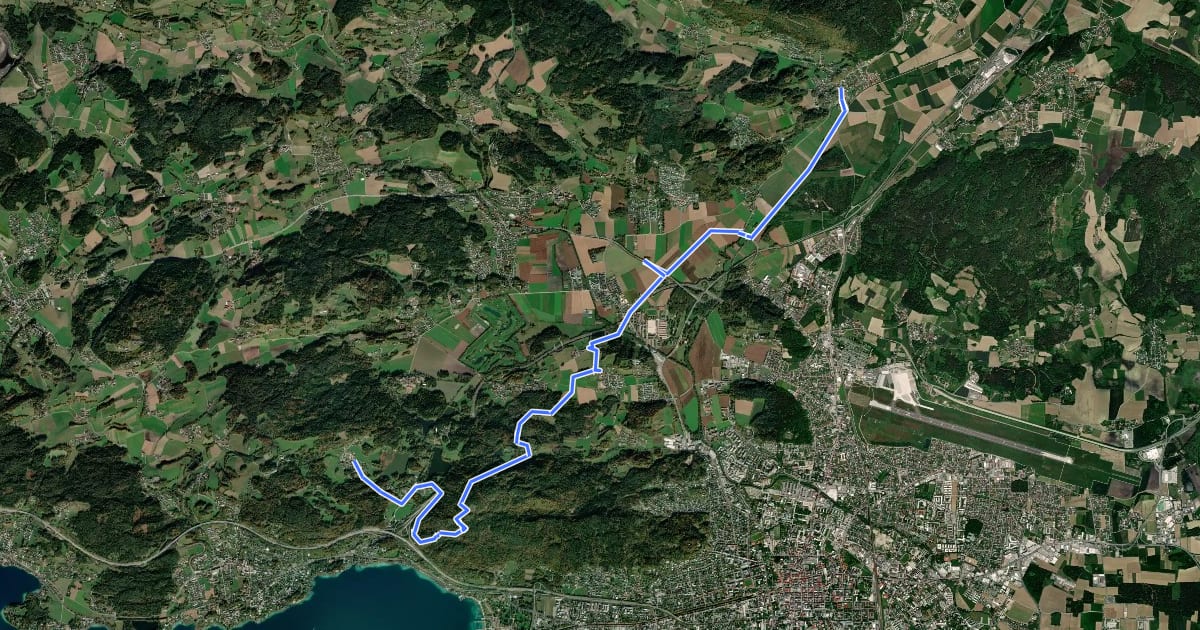 Маршрут Wanderweg 35 на спутниковом снимке