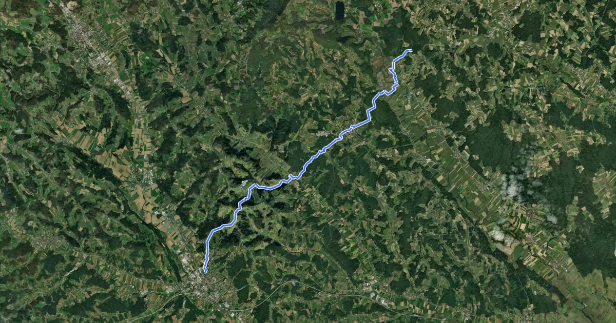 Маршрут Wanderweg 35 на спутниковом снимке