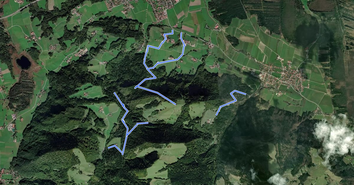 Маршрут Wanderweg 35 - Bernau на спутниковом снимке