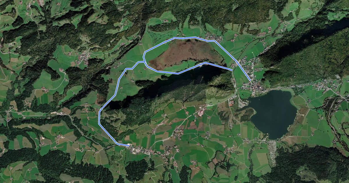 Маршрут Wanderweg 35 - Kaiserwinkl на спутниковом снимке