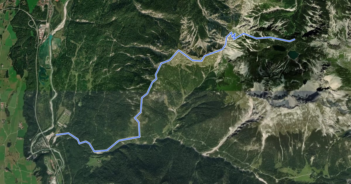 Маршрут Wanderweg 351 на спутниковом снимке