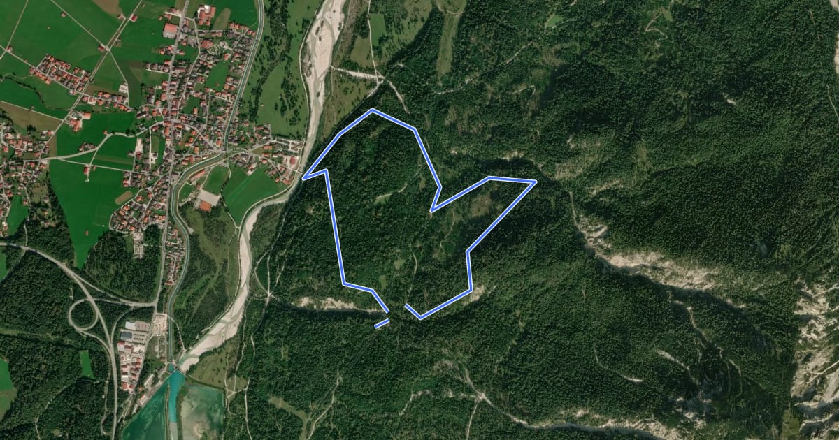 Маршрут Wanderweg 355 на спутниковом снимке