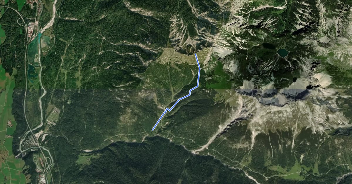 Маршрут Wanderweg 359 на спутниковом снимке
