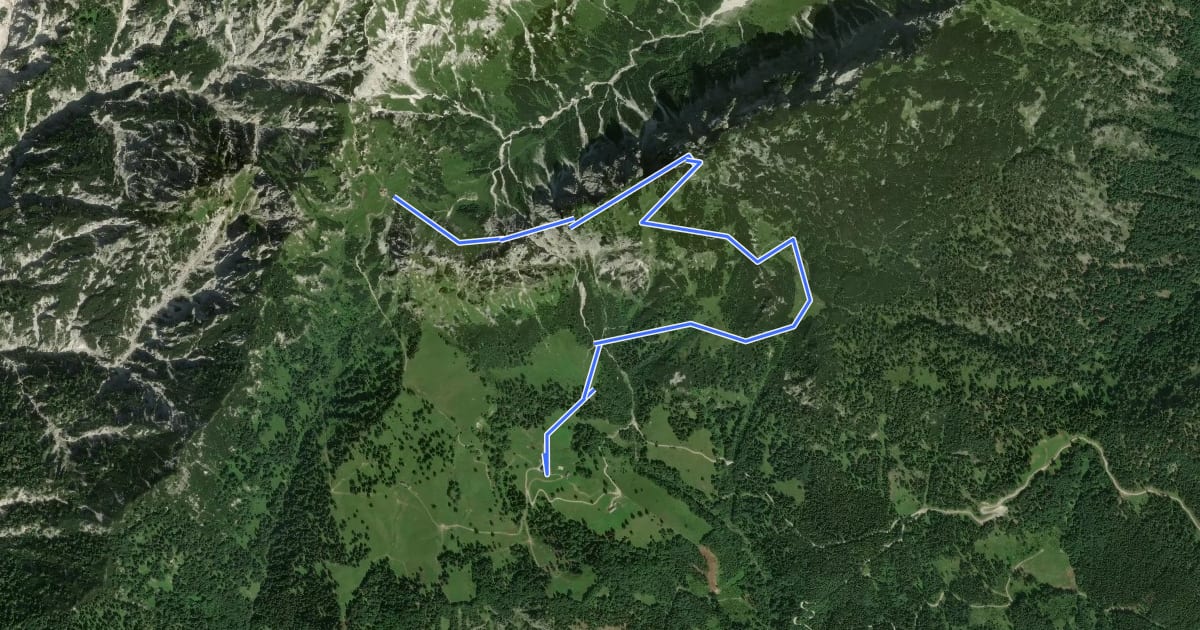 Маршрут Wanderweg 36 на спутниковом снимке