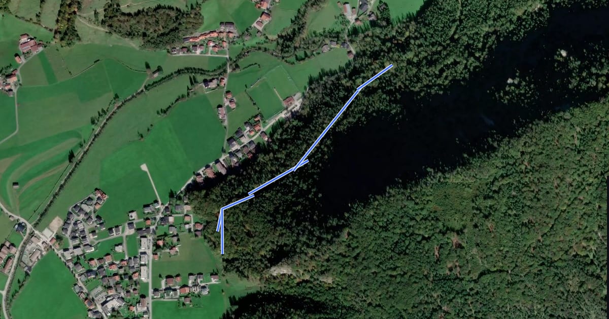 Маршрут Wanderweg 36 - Kaiserwinkl на спутниковом снимке