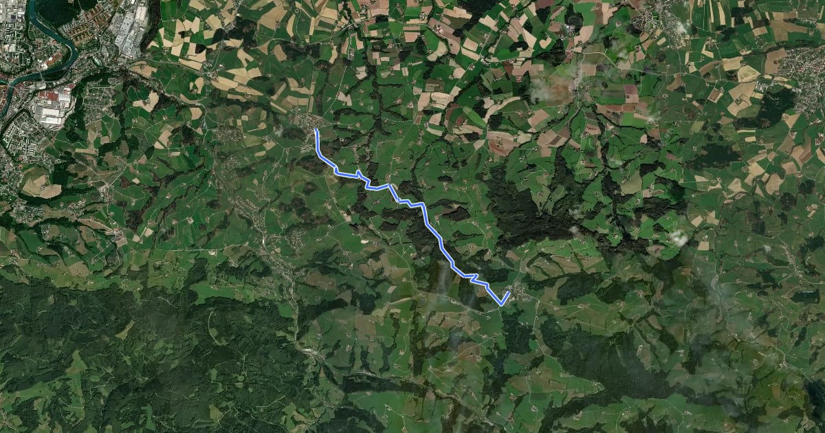 Маршрут Wanderweg 362 на спутниковом снимке