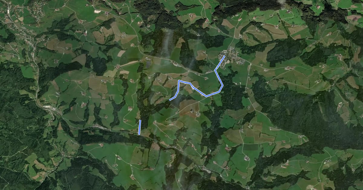 Маршрут Wanderweg 363 на спутниковом снимке