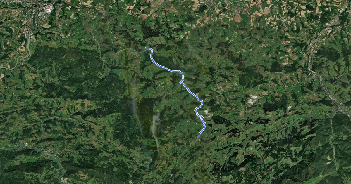Маршрут Wanderweg 364 на спутниковом снимке