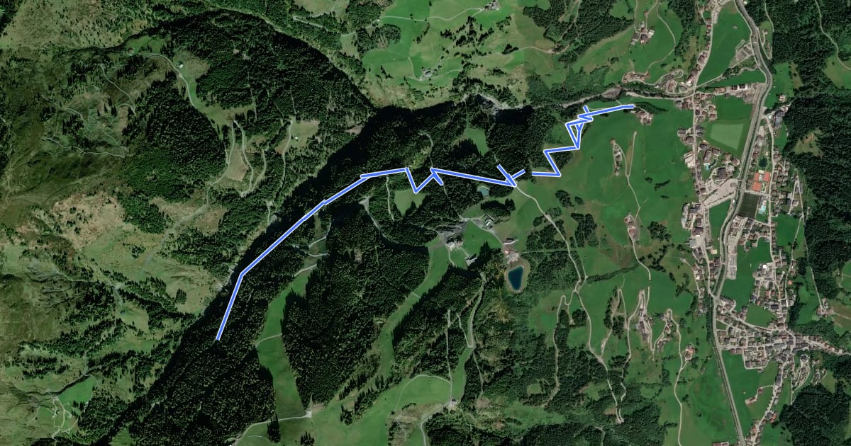 Маршрут Wanderweg 36a на спутниковом снимке