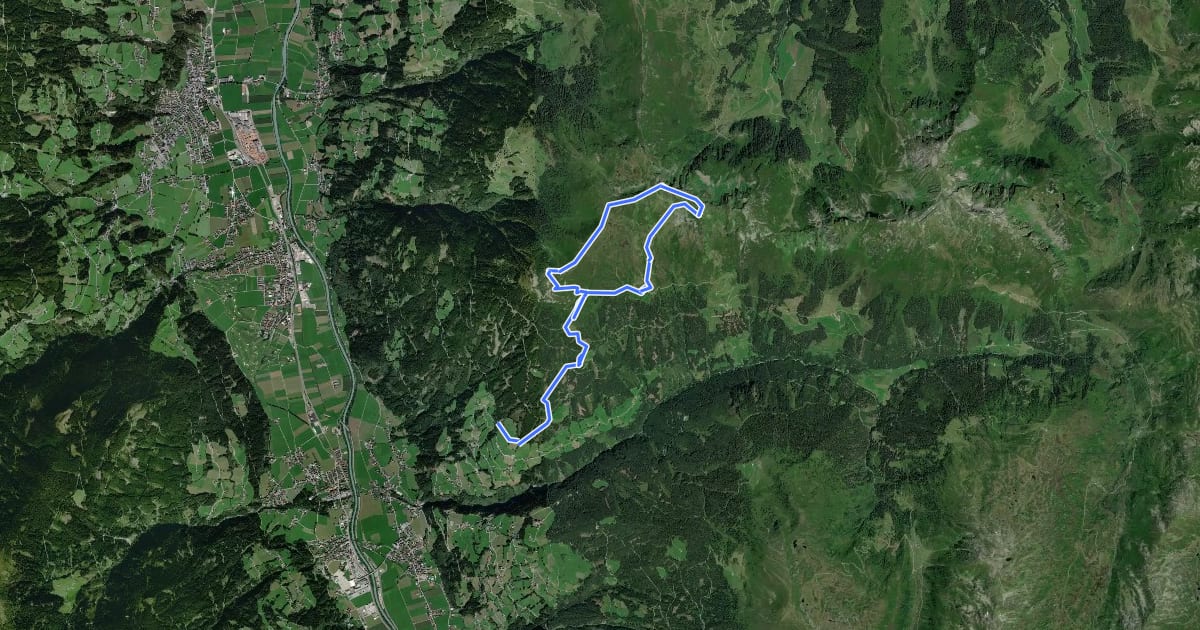 Маршрут Wanderweg 37 на спутниковом снимке