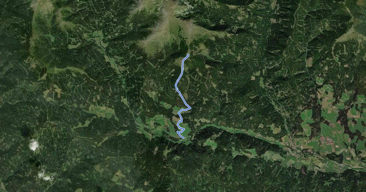 Маршрут Wanderweg 37 на спутниковом снимке