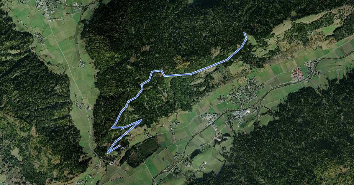 Маршрут Wanderweg 37, Frimlkapelle - Schloss Moosham на спутниковом снимке