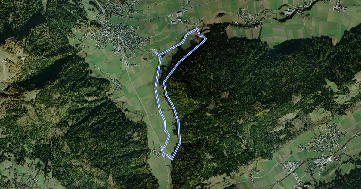 Маршрут Wanderweg 38, Rundweg Mitterberg на спутниковом снимке