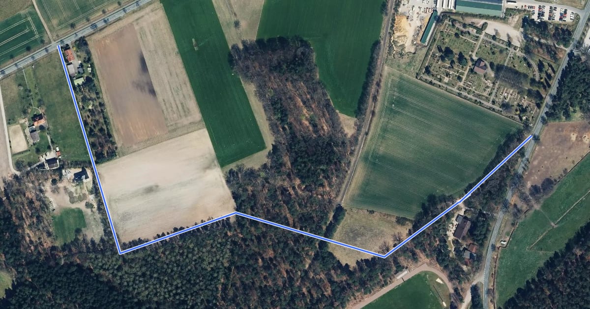Маршрут Wanderweg на спутниковом снимке