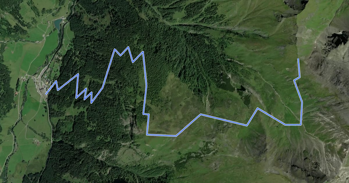 Маршрут Wanderweg 3A на спутниковом снимке