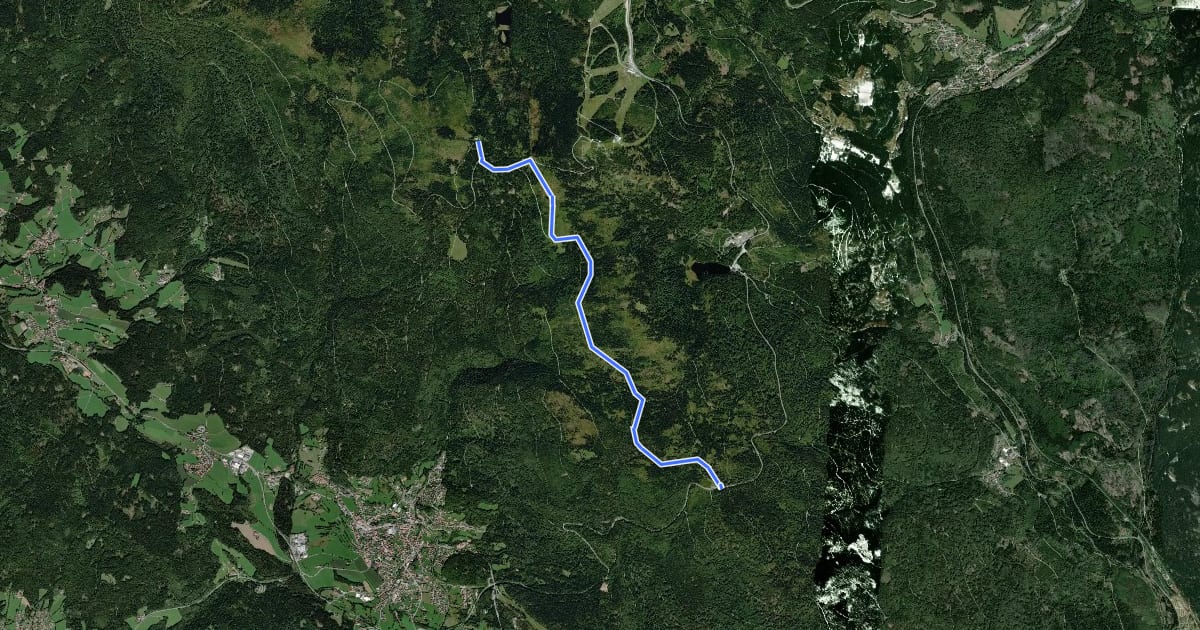 Маршрут Wanderweg 3a (Grün) на спутниковом снимке