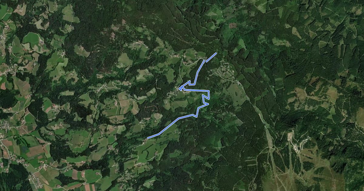 Маршрут Wanderweg 3B на спутниковом снимке