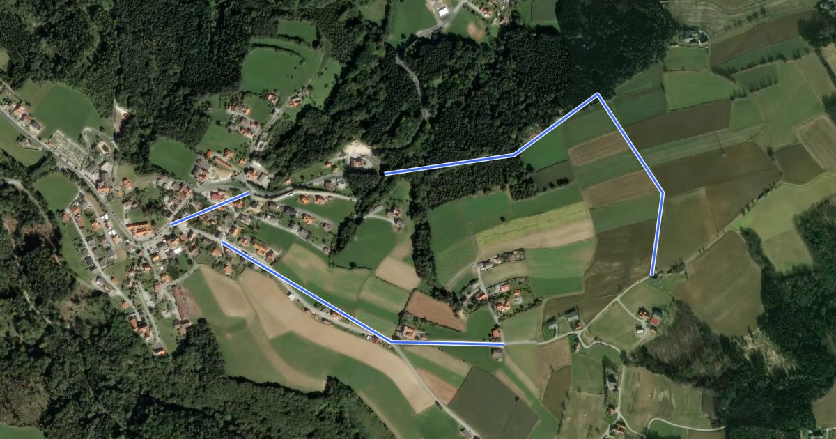 Маршрут Wanderweg 4 на спутниковом снимке