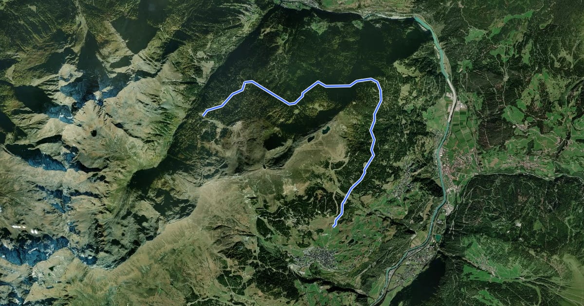 Маршрут Wanderweg 4 на спутниковом снимке