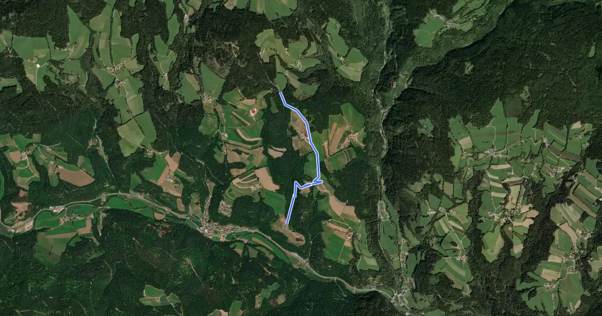 Маршрут Wanderweg 4 на спутниковом снимке