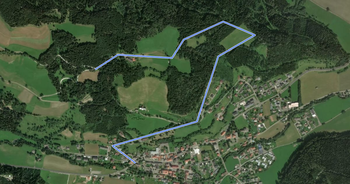 Маршрут Wanderweg 4 на спутниковом снимке
