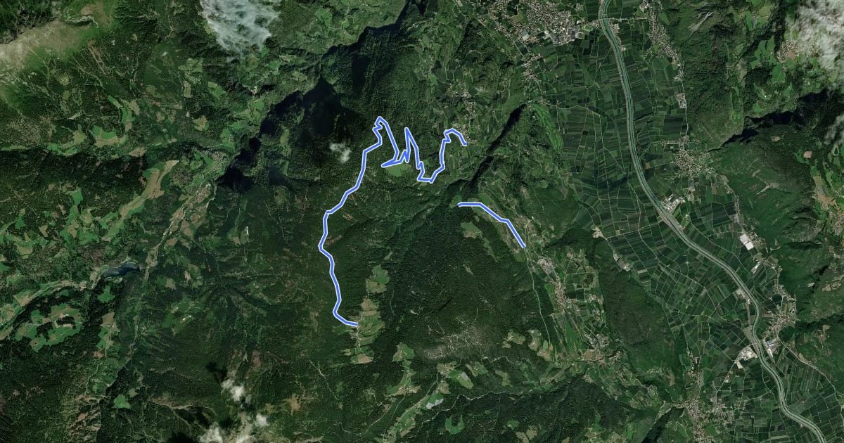 Маршрут Wanderweg 4 на спутниковом снимке