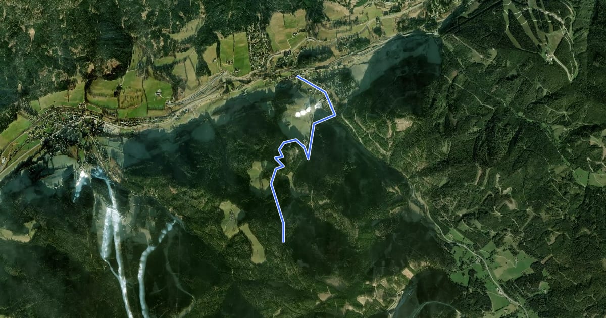 Маршрут Wanderweg 4 на спутниковом снимке