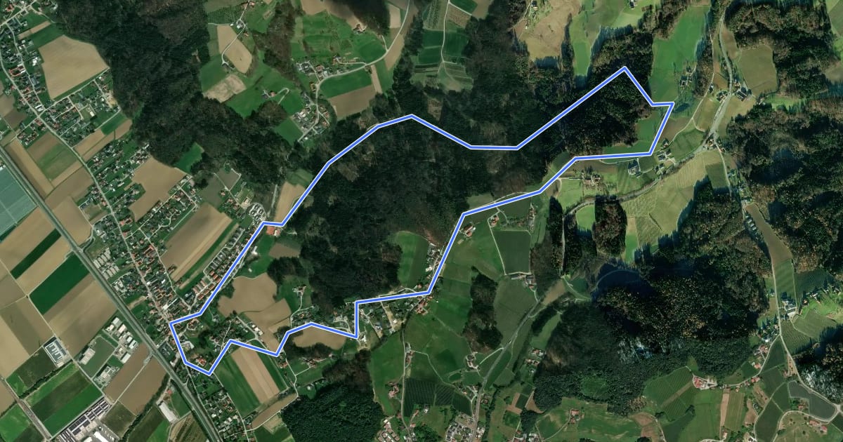 Маршрут Wanderweg 4 на спутниковом снимке