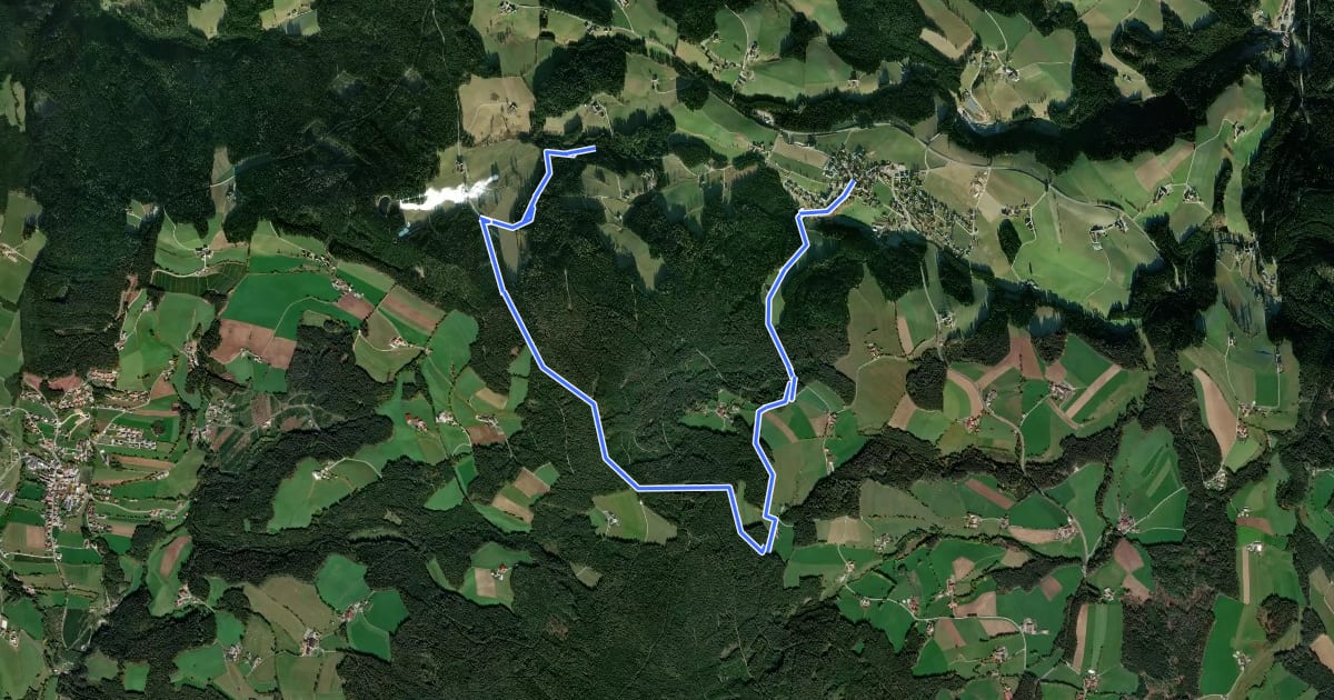Маршрут Wanderweg 4 на спутниковом снимке